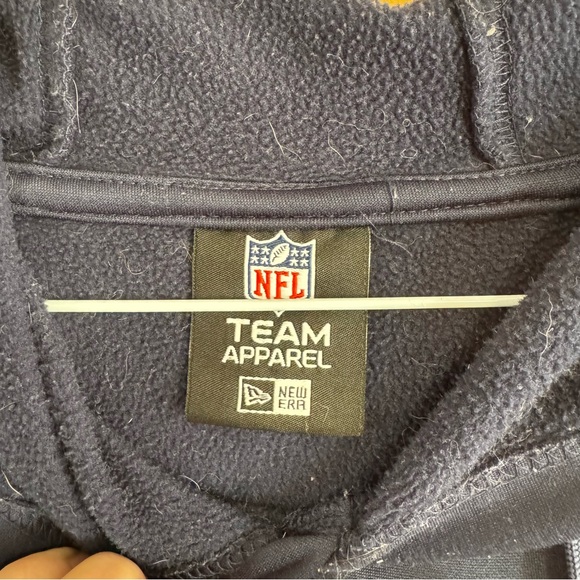 NFL New Era New England Patriots Navy Hoodie Large - Picture 3 of 6